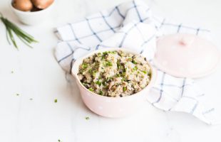 Low Carb Cauliflower & Mushroom Risotto Recipe / @spotebi