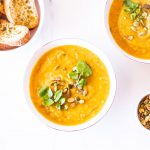 Fall Harvest Vegetable Soup Recipe / @spotebi