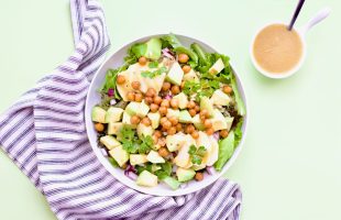 Crispy Chickpea & Cauliflower Rice Salad Recipe / @spotebi